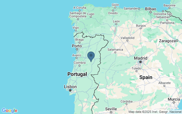 Kaart met locatie Serra da Estrela
